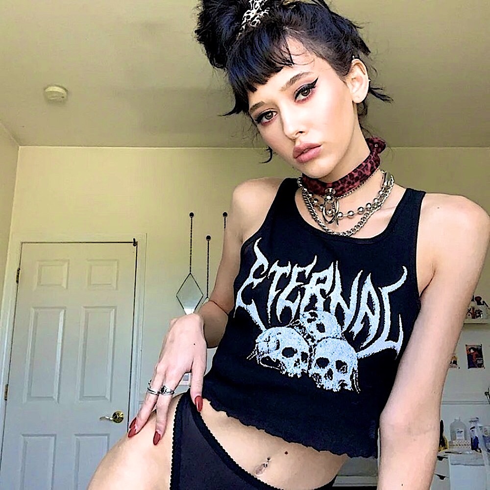 Eternal💀 black crop top